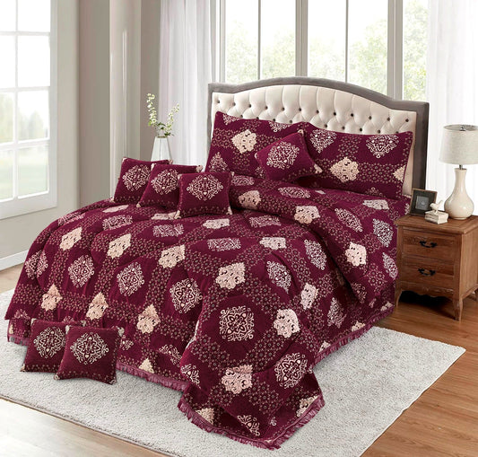 VELVET JAYQUARD BRIDAL RAZAI SETS - 10 Pcs Product 01