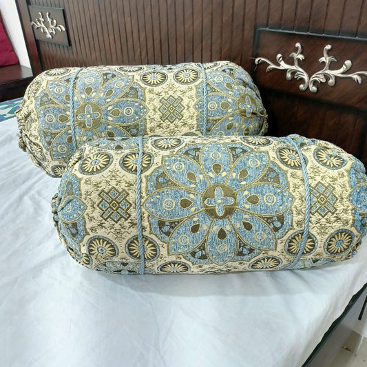 🧵Bolster Pillow Cover with Elegant Finish"🧵05