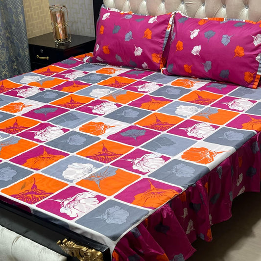 ποΈ 3 Pcs Salonika Frill Bedsheet ποΈ 022