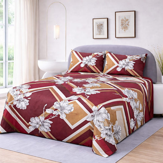 ✨ Supreme Quality 3 Pcs Bedsheet ✨