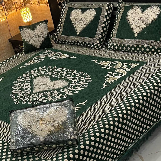 Appish Bridal Velvet Bed Sheet Set - 4pcs - ABB05