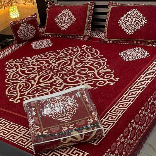 Appish Bridal Velvet Bed Sheet Set - 4pcs - ABB011