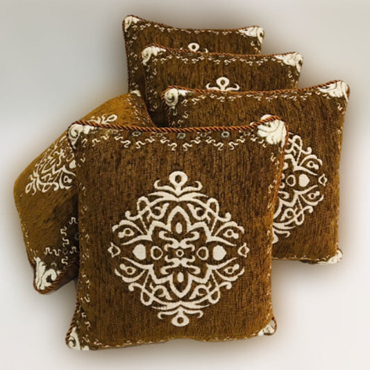 VELVET JACQUARD CUSHION COVERS 5pcs Set