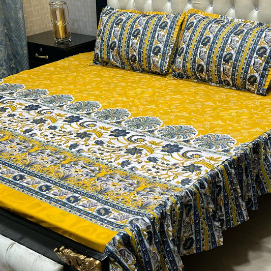 ποΈ 3 Pcs Salonika Frill Bedsheet ποΈ 033