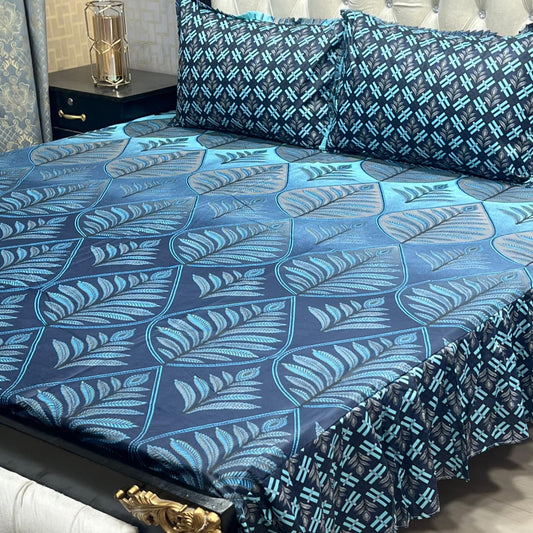 🛏️  3 Pcs Salonika Frill Bedsheet 🛏️ 015