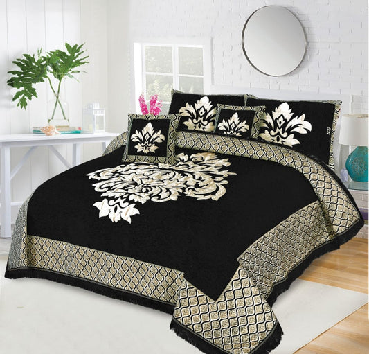 Relent Bridal Velvet Bed Sheet Set - 5pcs - RBB08