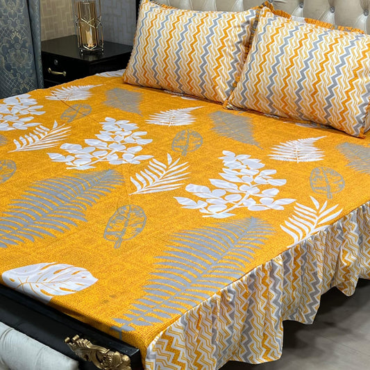 🛏️  3 Pcs Salonika Frill Bedsheet 🛏️ 08