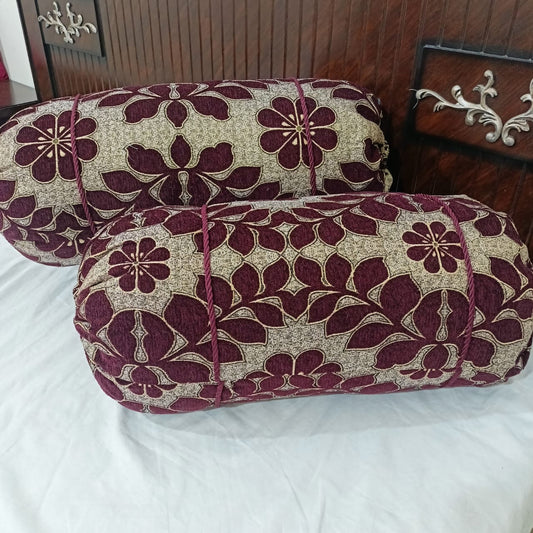 🧵Bolster Pillow Cover with Elegant Finish"🧵014