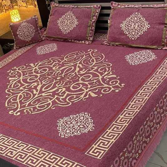 Appish Bridal Velvet Bed Sheet Set - 4pcs - ABB018