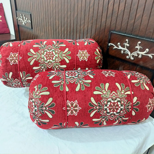 🧵Bolster Pillow Cover with Elegant Finish"🧵016