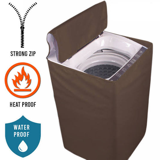 Waterproof Washing Machine Covers Brown - WMC02