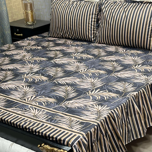🛏️  3 Pcs Salonika Frill Bedsheet 🛏️ 032