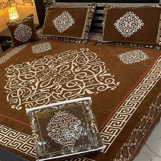 Appish Bridal Velvet Bed Sheet Set - 4pcs - ABB012